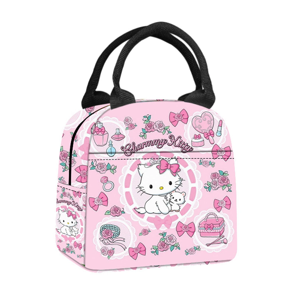 Hello Kitty, ручной мультяшный милый термос, сумка-ланч для учеников начальной школы, сумка для еды