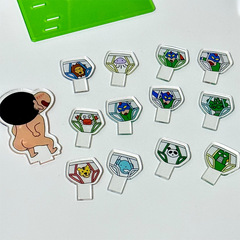 Creative Crayon Shin-chan Pants-Wearing Standing Sign, Cute Acrylic Desktop Decor, Standing Display, Phone Holder, Perfect Gift