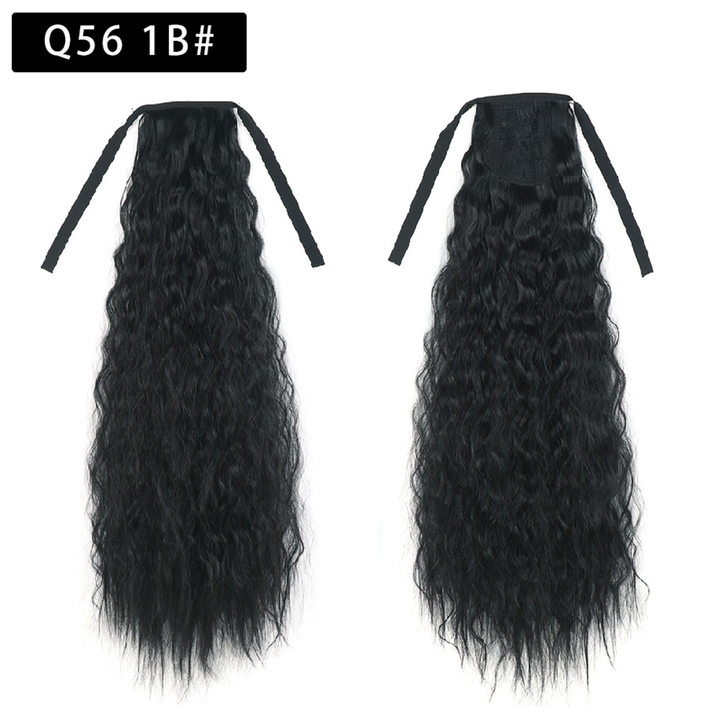 Peluca de cola de caballo de longitud media tiktok Red Seamless correa de maíz Cola de Caballo caliente multicolor fábrica al por mayor