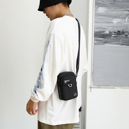 Shoulder bag new cross-border trend men's mobile phone bag single shoulder crossbody bag trendy Oxford cloth waist bag female manufacturer wholesale