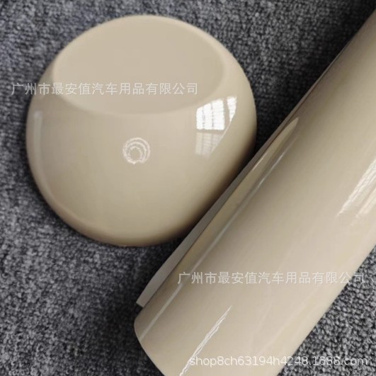 Cross-Border Wholesale Pet High-Gloss Piano Khaki Milan Car Color Changing Film Full Car Electric Motorcycle Body Film