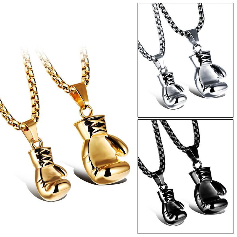 New Punk Titanium Steel Fist Pendant Solid Couple Clavicle Ornament Bold Fashion Collana regalo_voghion.com