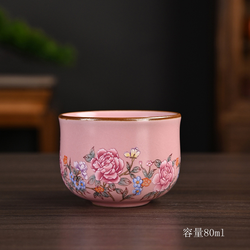 汝窑茶杯珐琅彩品茗杯泡茶杯开片主人杯客杯个人杯陶瓷纪念伴手礼|undefined