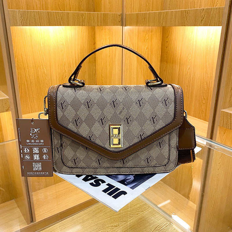 Borsa da donna Linuo Kangaroo 2023 Autunno e inverno Nuova borsa a tracolla monospalla da donna di grande capacità Borsa alla moda e versatile_voghion.com