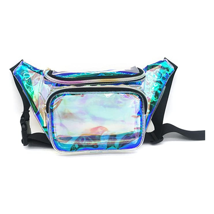 Unisex Gender Transparent Design Streetwear Style Streetwear Solid Color Transparent Zipper Fanny Pack