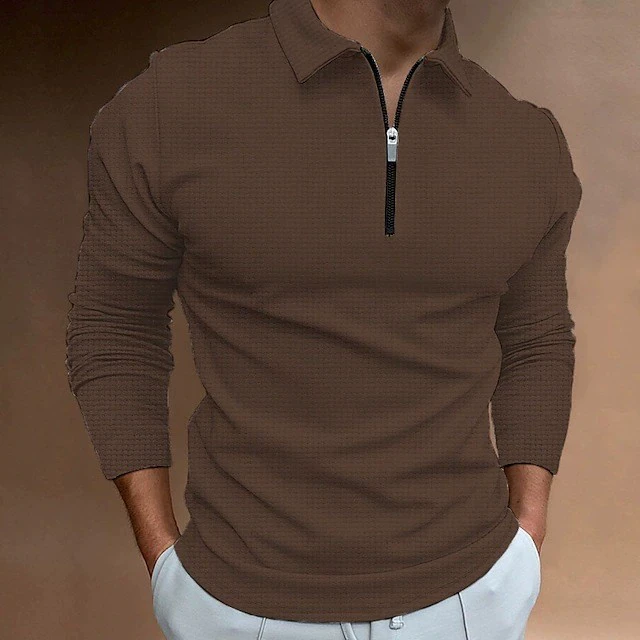 Long-sleeve with zipper, polo, T-shirt, wish, European style, autumn, Amazon