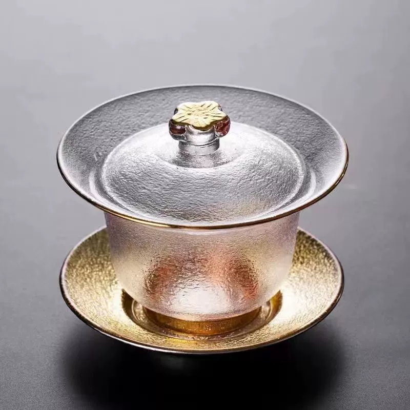 Japanese with a forged pattern glass set, tea cup