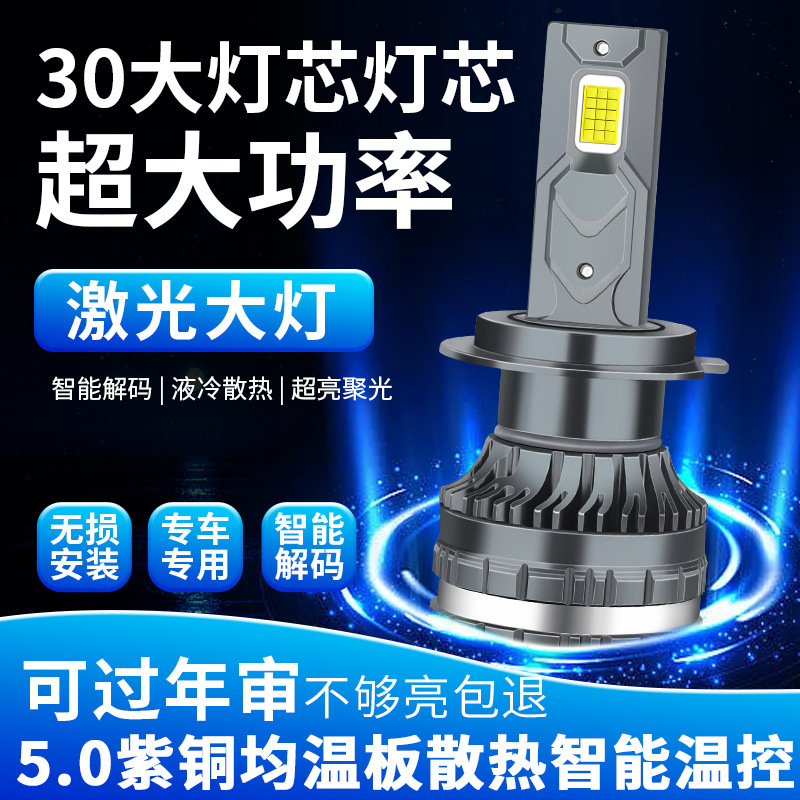 หลอดไฟหน้ารถยนต์ LED ข้ามพรมแดน รุ่น H1 H7 สว่างพิเศษ H4 ไฟสูง-ต่ำในตัว 9005 สำหรับดัดแปลง 9012 ไฟรถยนต์ H11 แสงสว่างแรง