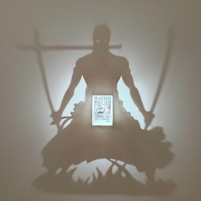 One Piece Zoro Creative Light and Shadow Night Light Anime Peripheral Ambient Light as a Surprise Birthday Gift for Friends