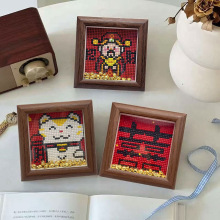 2025钻石画新中式财神福字diy中空带框创意手作礼品贴钻摆台装饰