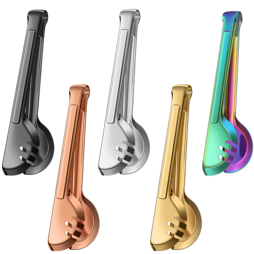 1010 stainless steel tableware titanium plated western restaurant public fork spoon serving spoon butter knife food clip cake spatula combination