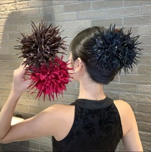 超仙时尚满天星大号鲨鱼夹高级感气质后脑勺盘发抓夹新款花朵发饰