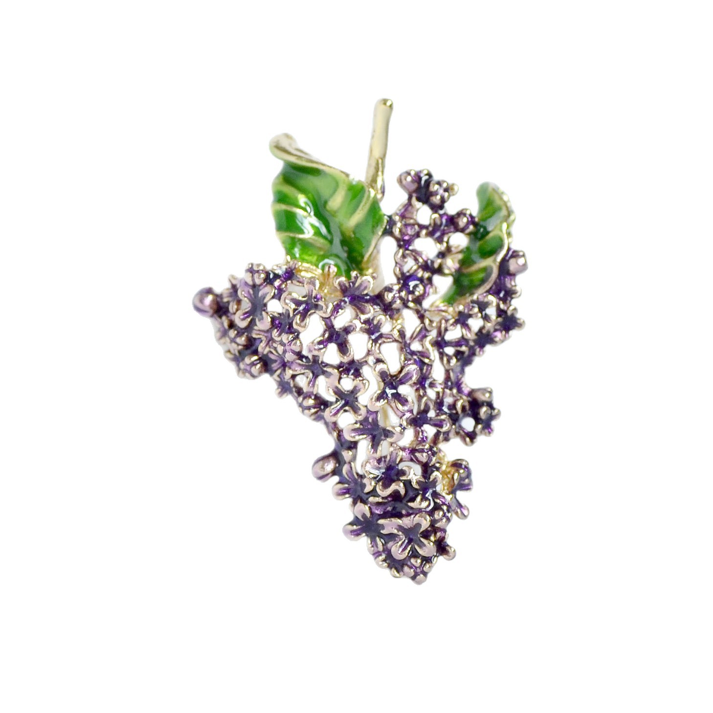 Paarse broche, luxe emaille speld met sophisticate design_voghion.com