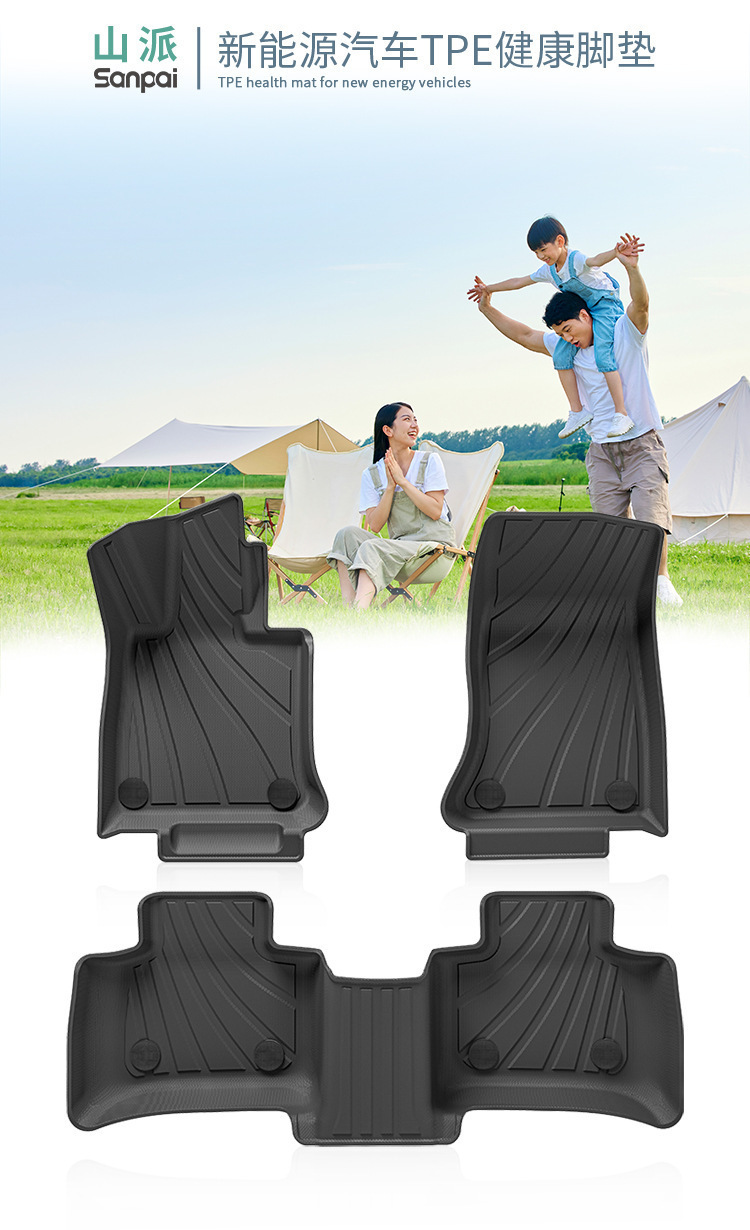 Suitable for 23-25 Models of Mercedes-Benz Glc Car Floor Mats, Fully Environmentally Friendly Tpe Floor Mats, Trunk Mats, Seat Back Cushions