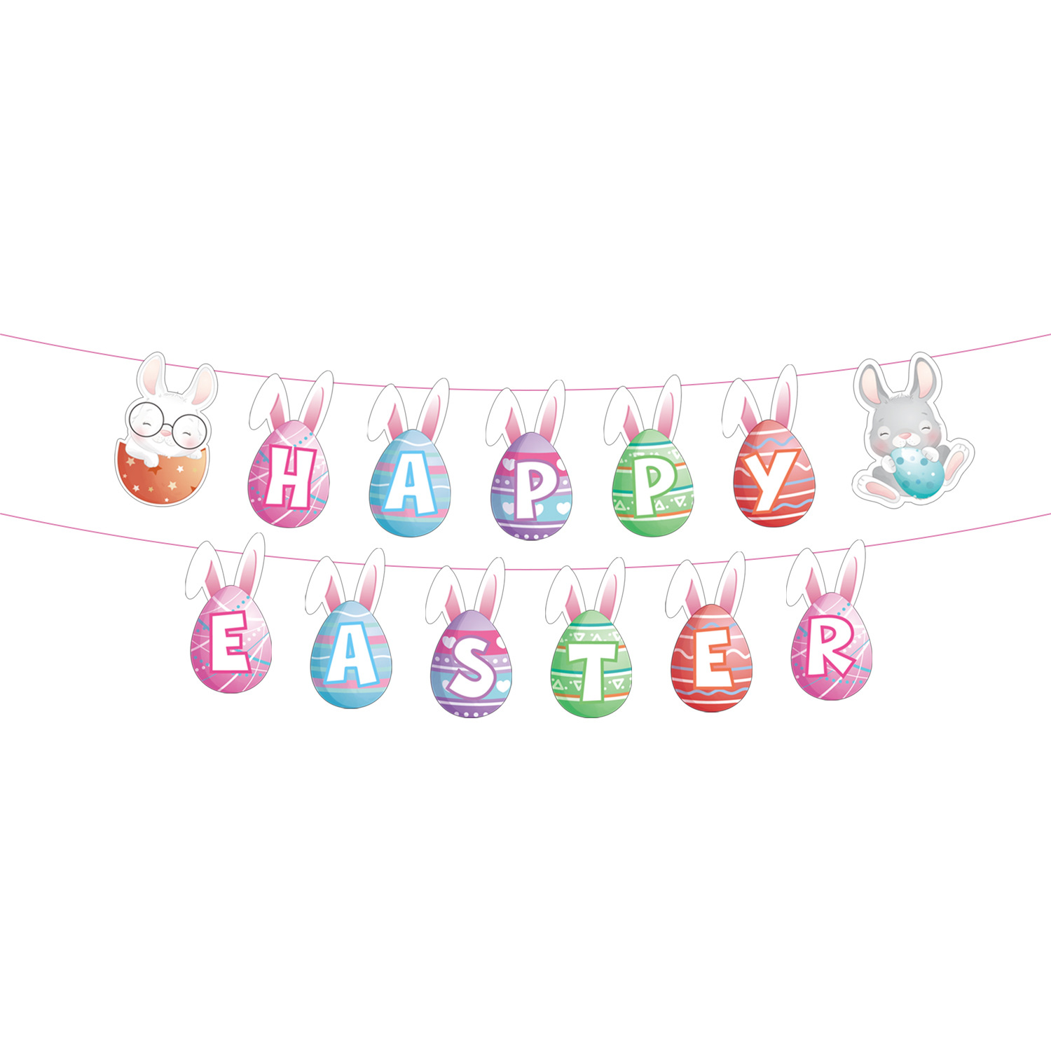 Nuevo conejo de Pascua huevo tema partido vajilla suministros vacaciones placa papel desechable mantel traje Decoración