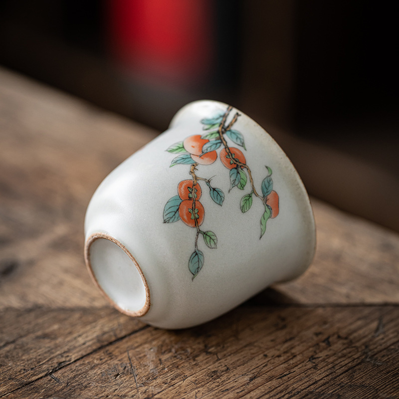Luna blanca Ru horno taza de té cerámica pequeña taza única taza maestra Kung Fu taza de té pieza abierta puede elevar taza personal taza de té Dehua