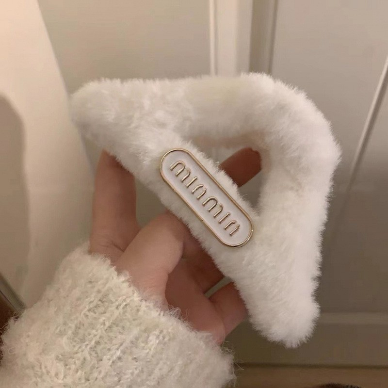 봉제 삼각형 문자 흰색-12cm