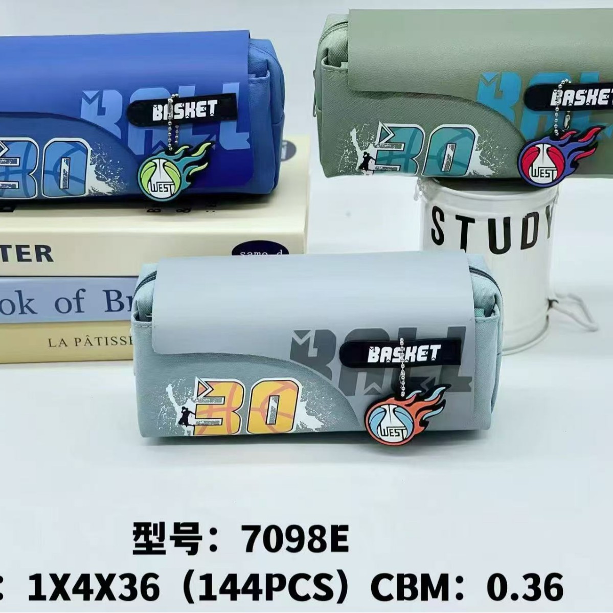 Estuche para lápices de doble capa de tela Oxford - Diseño cartoon y minimalista - Gran capacidad - Para almacenar lápices - Venta al por mayor