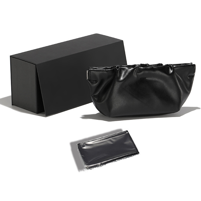 Glasses Case High-end Sense Portable Women's Men's Lightweight Women's Eyes Sunglasses Storage Box Glasses Bag Leather Bag