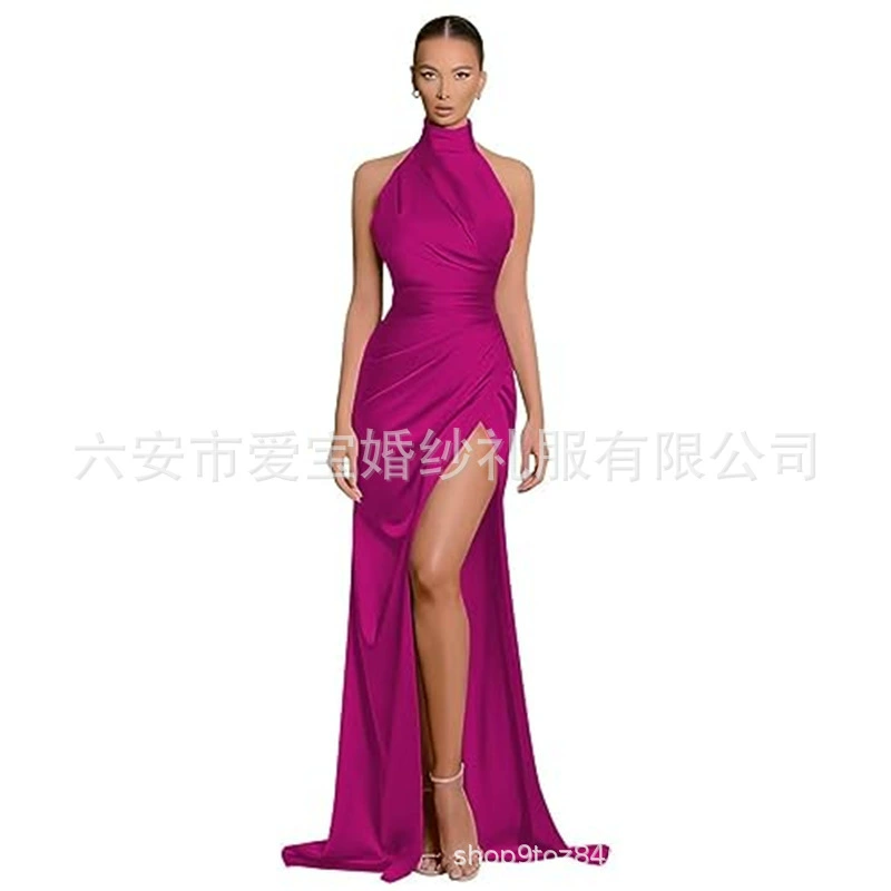 Длинное красное вечернее платье для невесты, AliExpress, (跨境贸易)