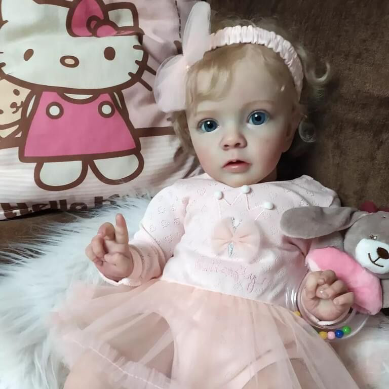 NPK de alta gama de simulación reborn muñeca Missy hecho a mano exquisito 3D pintado sangre venosa seda visible