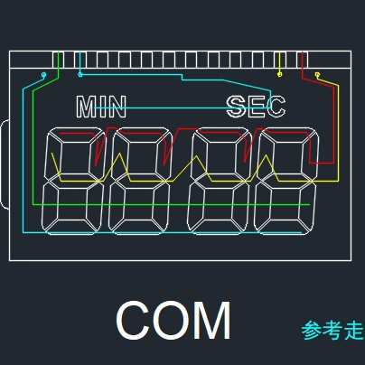 LCD段码屏计时器显示器时钟黑白屏TN液晶显示屏小尺寸 断码液晶屏