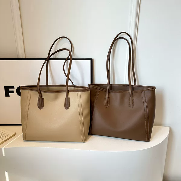 Large-Capacity Handbag for Women 2025 New Korean Style Simple Versatile Tote Bag Commuter Bag Crossbody Urban Portable