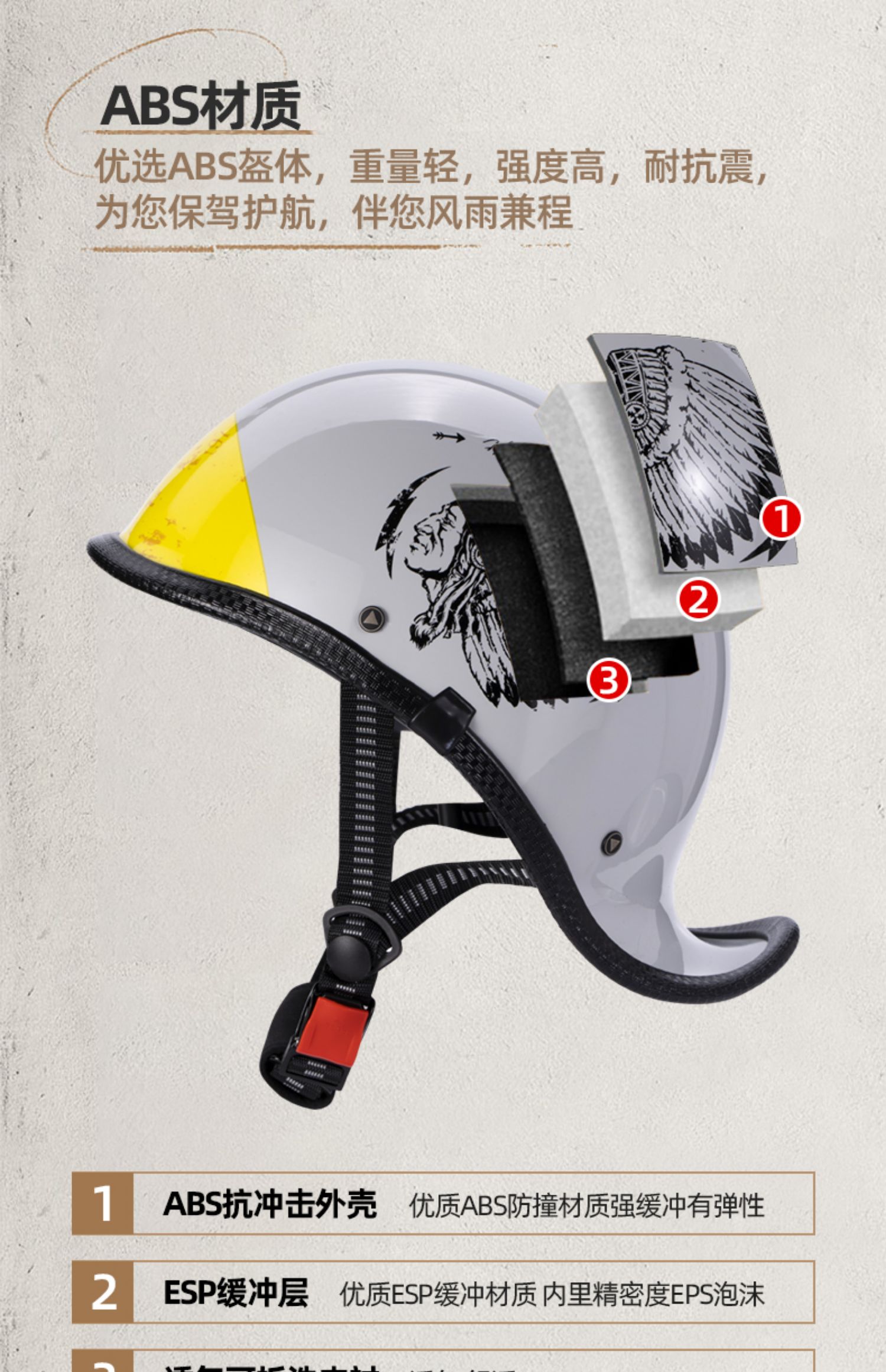 Motorcycle Helmet Retro Summer Half Helmet Scooter Riding