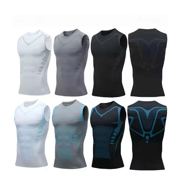 Cross-Border Summer Quick-Drying Ice Silk Fitness Sports Sleeveless Sweatshirt for Men Outdoor Breathable Training Vest Running