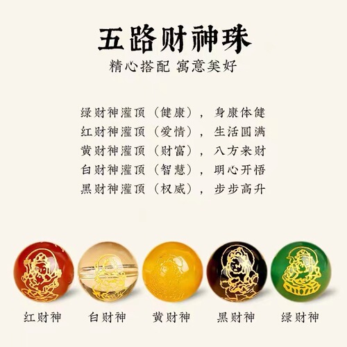 Five-way God of Wealth Gold Obsidian Bracelet Sand Gold Pixiu Year of the Tiger Transport Beads Safe Fortune Bracelet 2024 New Style
