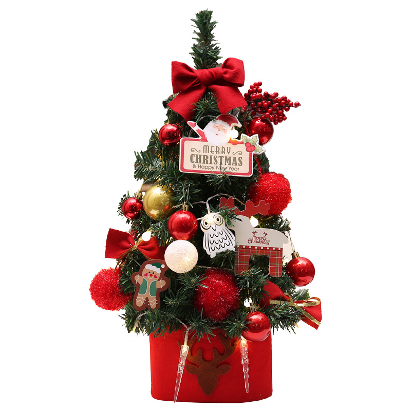 Qingqin decoraciones de Navidad 45cm/60cm escritorio árbol de Navidad coreano lujo cifrado árbol de Navidad Amazon
