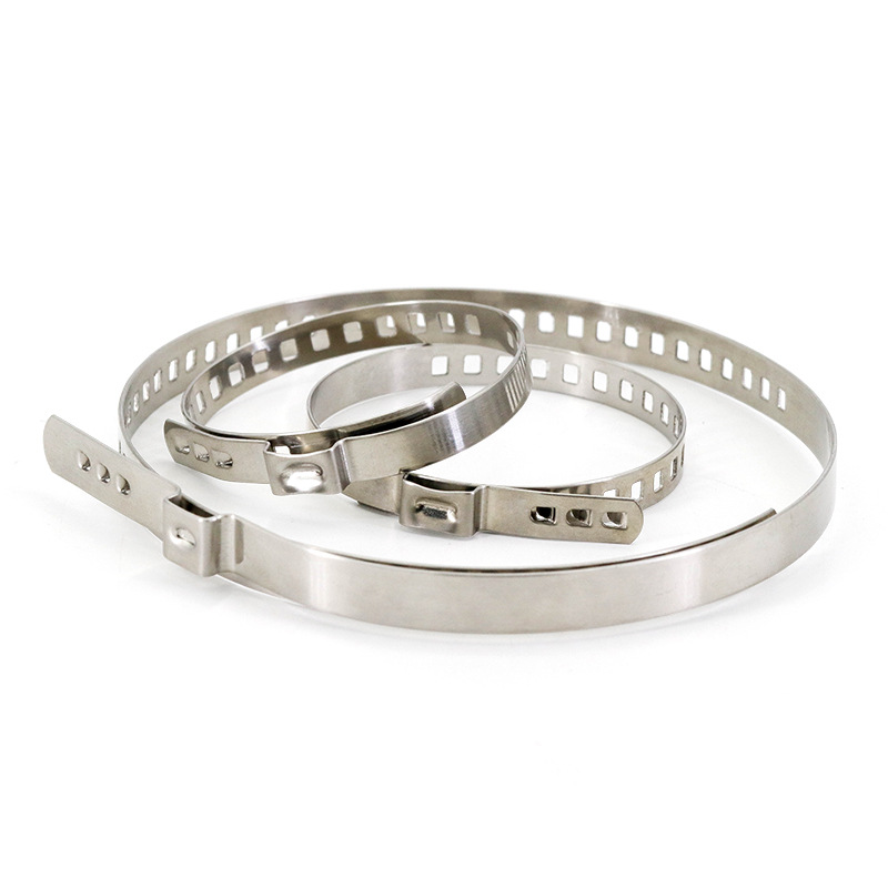 Abrazadera de manguera no polar de oreja única ajustable de acero inoxidable 304 abrazadera de tubería de agua abrazadera de tubería de sujeción jaula de bola semi-eje abrazadera de tubería