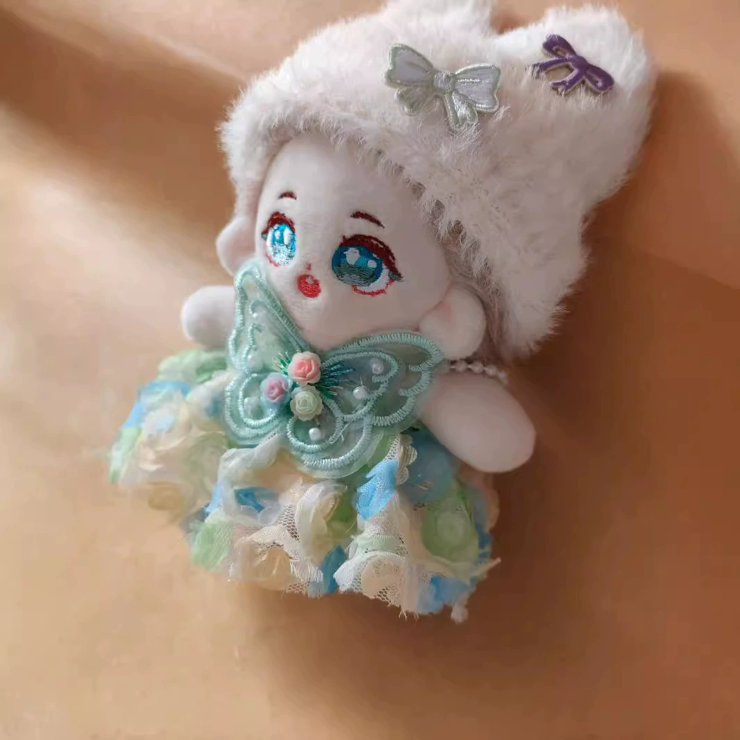Хлопковая кукла, платье, фуксиевая юбка, детская одежда, 10 см, 15 см