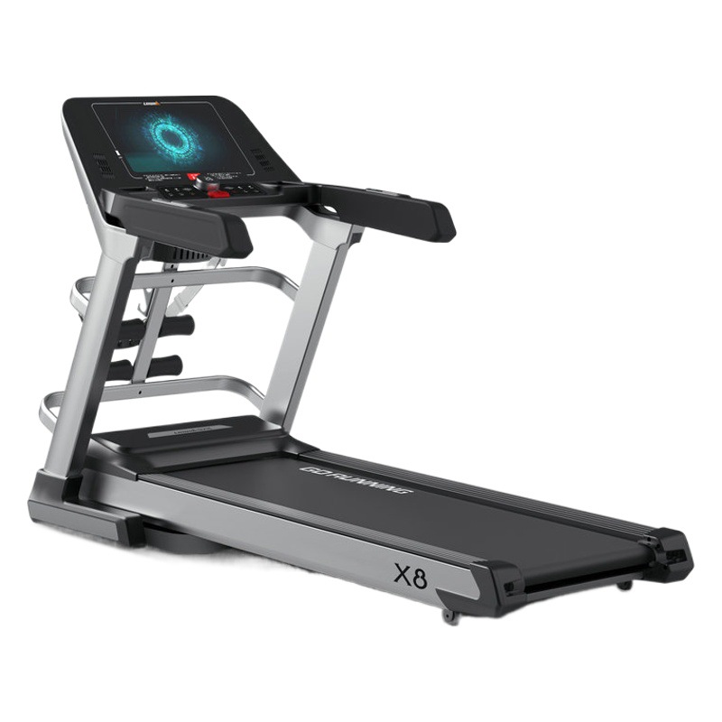 Caminadora Lijiu Jia X8 plegable de gran tamaño, equipo de fitness eléctrico para uso doméstico en interiores con banda de correr ancha e inclinación eléctrica.