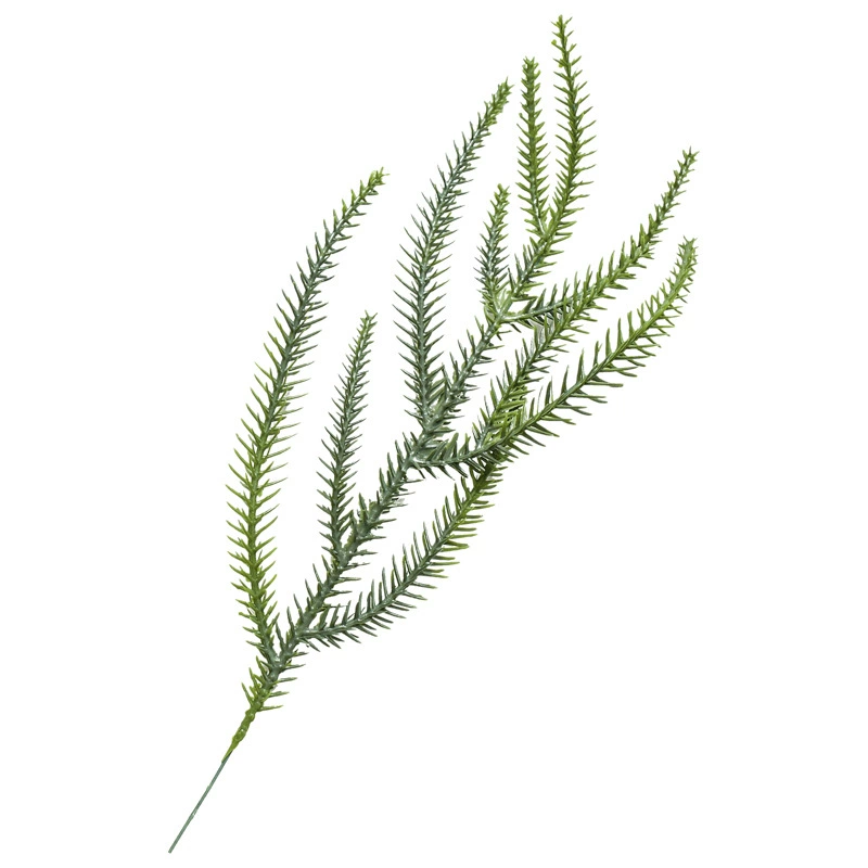 Cross -border Christmas simulation leaves and branches decorate pine cypress pine chlorophytite green simulation leaf Christmas tree flower ring accessories