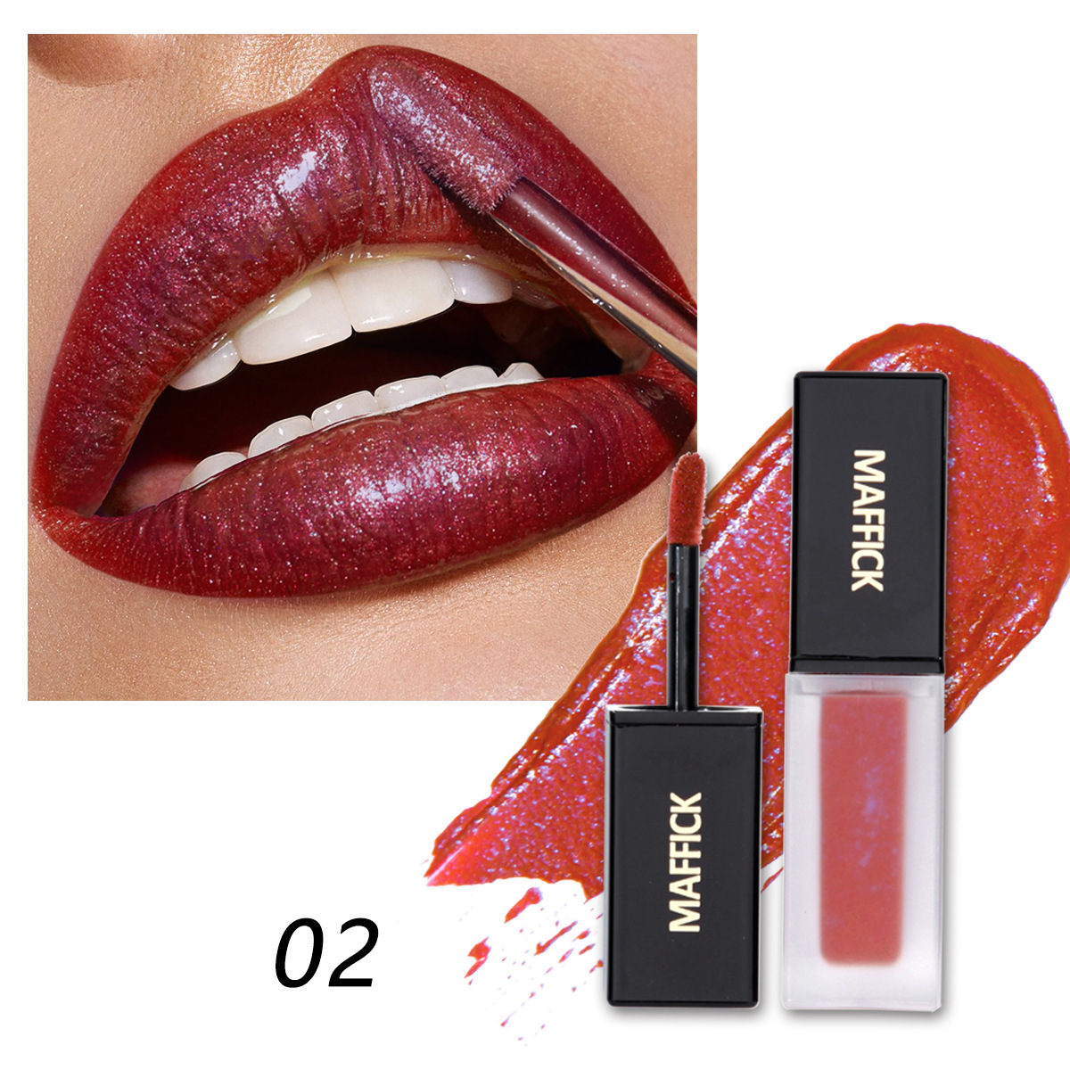 Cross-border bestseller 6-color non-stick cup small square tube lip gloss and non-fading lip gloss undefined