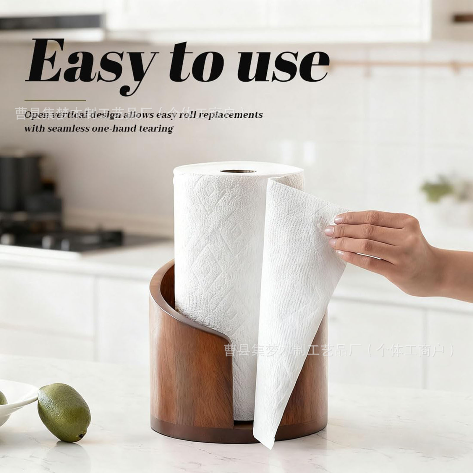 Cross-Border Wooden Paper Towel Holder Household Roll Paper Storage and Organization Rack Desktop Decorative Paper Towel Holder Restaurant Oil-Absorbing Paper Towel Holder