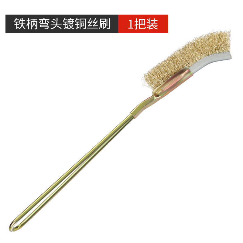 Cepillo de alambre tipo cuchillo de mango de plástico Cepillo de limpieza de barbacoa Cepillo de alambre de cobre Cepillo de Wenwan Herramienta Cepillo de alambre de acero con mango de plástico Alambre de acero