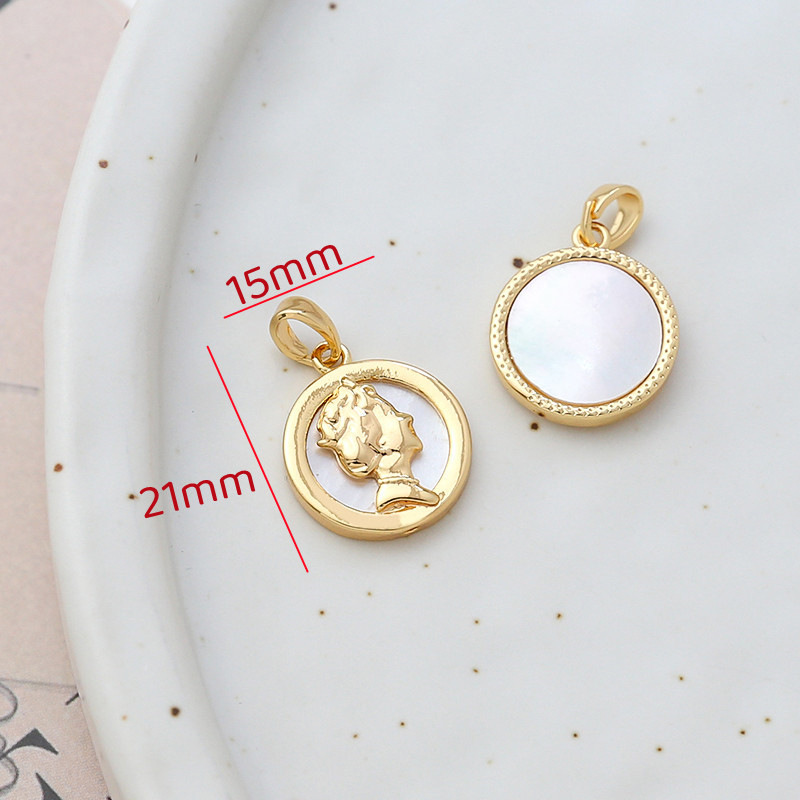 7g Weight Pendant, Earring Findings Jewelry Making Type 18K Gold Plated Plating Material Shell Inlay Material Charms, Bracelets, Necklace, Jewelry Accessories Classification 1 Piece Quantity 14k gold filled, Copper Material Geometric, Bag, Bear, Rose Pattern Plating, Inlay Design Retro Style 1 Piece 14k Gold Filled Copper Shell Geometric Bag Bear Pendant Earring Findings Charms Bracelets Necklace 9