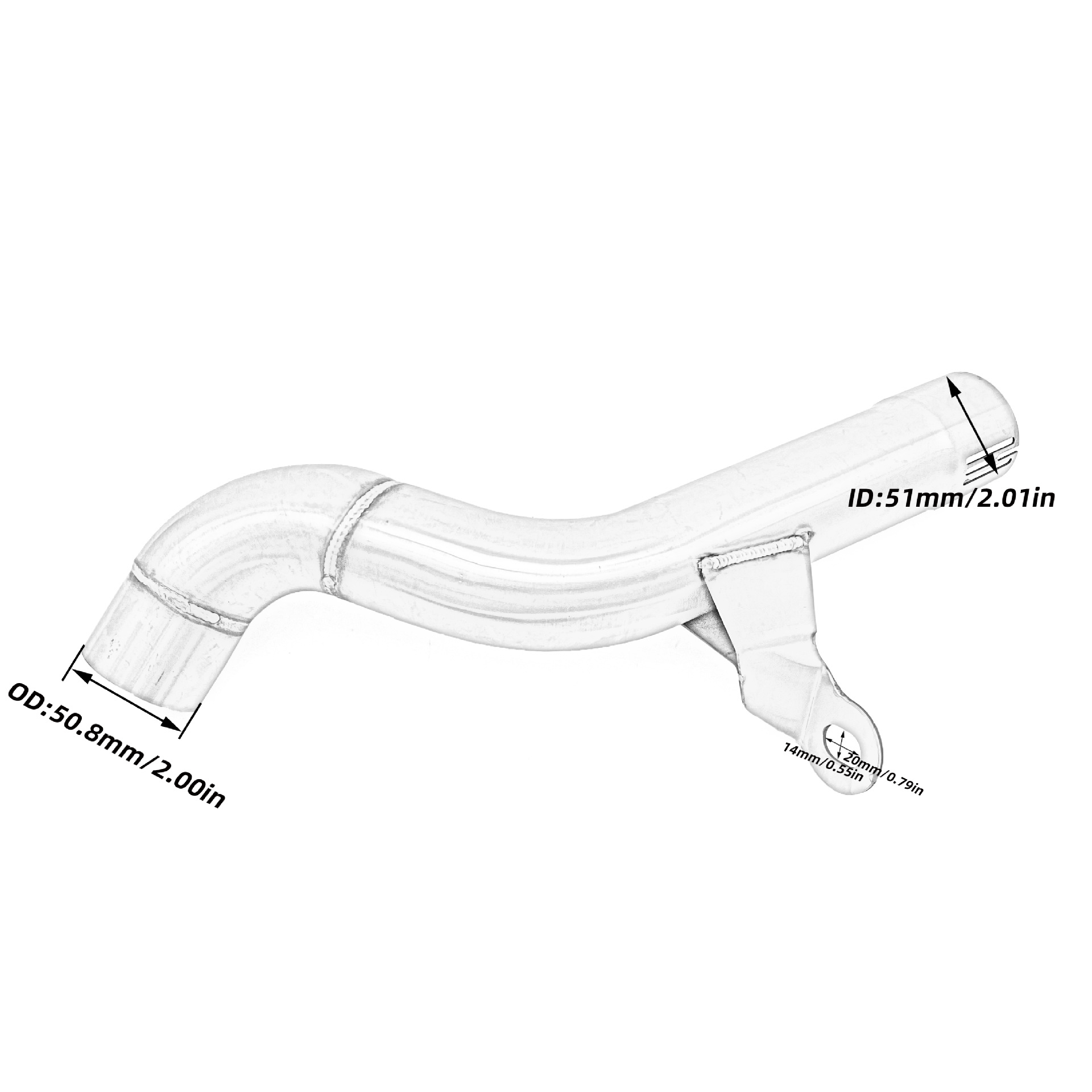 Suitable for BMW F750GS F850GS ADV 2018-2022 motorcycle modified middle stainless steel exhaust pipe