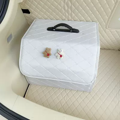 Box storage bag car trunk – Car storage bag/box - two-bears-white-storage-box-large-size