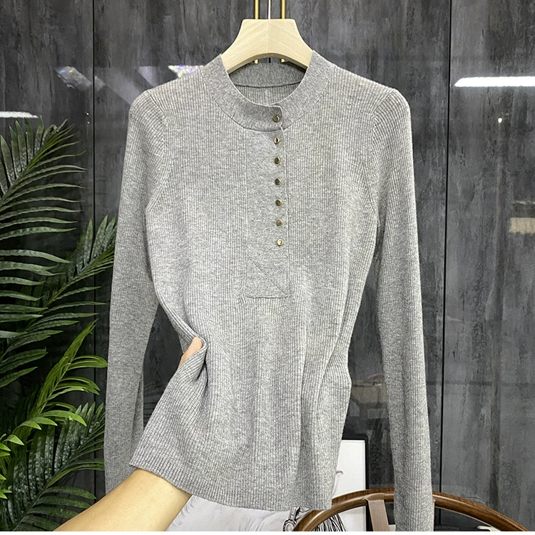 2021 новый летний женский легкий роскошный элегантный простой свитер с длинным рукавом, свитер с круглым вырезом, тонкий женский топ