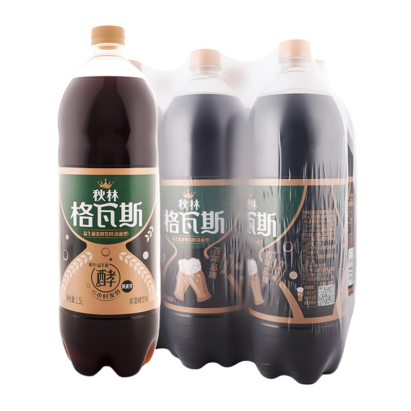厂家批发代发 秋林格瓦斯饮料黑麦1.5l*6瓶/箱哈尔滨特产|ms