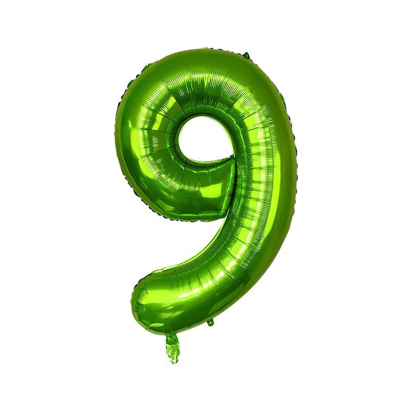 Globo de aluminio digital de 40 pulgadas, globo de aluminio con números grandes, versión delgada de 90 cm, varios colores de globos con números