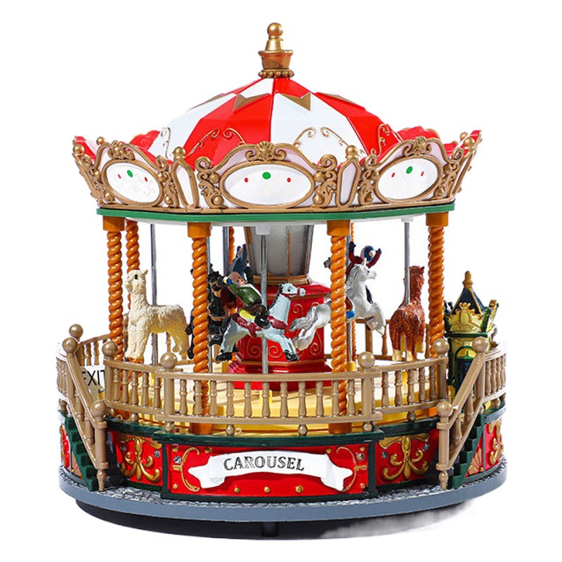 Nueva Navidad carrusel decoración caja de música Navidad decoración suministros Navidad regalo caja de música image 1