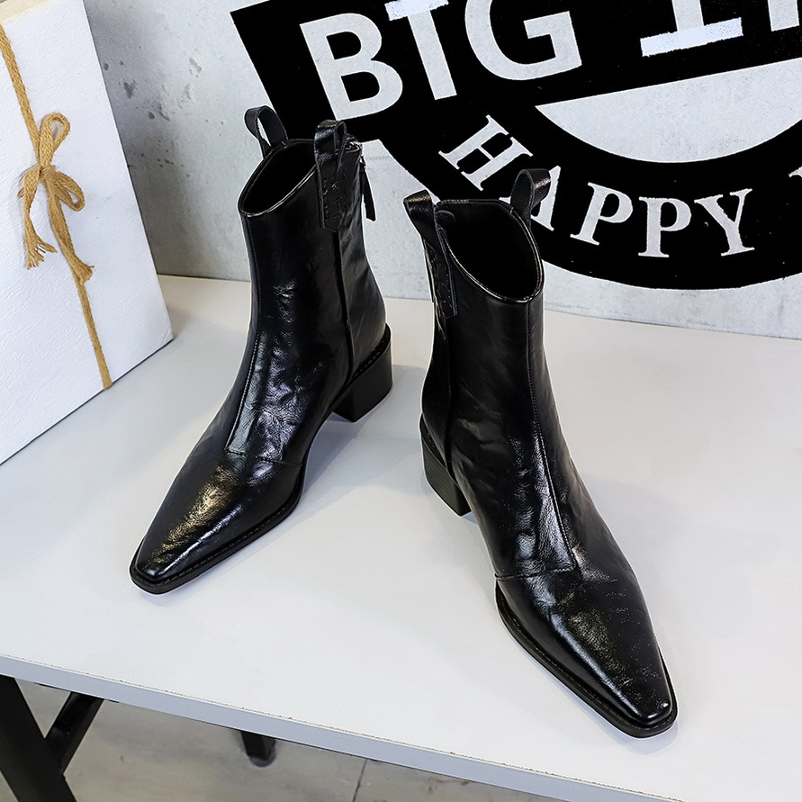 Retro Winter Mid Heel Pointed Toe Riding Boots For Women_voghion.com