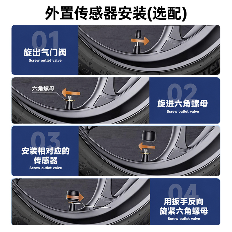 7inch Motorcycle Portable Wireless Carplay Navigation Device Ips Hd Waterproof Tire Pressure Monitoring Vehicle Display Screen