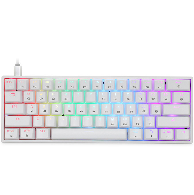 Skyloong Gk61 Mechanical Keyboard Rgb Wired Keyboard Double-Shot Pbt Keycaps Hot-Swappable Gaming Stock Skyloong Gk61 Mechanical Keyboard Rgb Wired Keyboard Double-Shot Pbt Keycaps Hot-Swappable Gaming Stock
