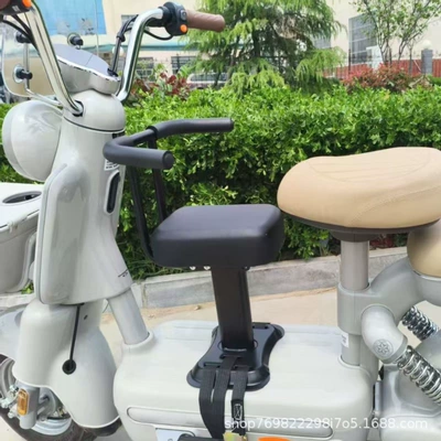 electric scooters, universal for Aima – Electric car child seat - thickened-black-horn-shaped-armrests-binding-device