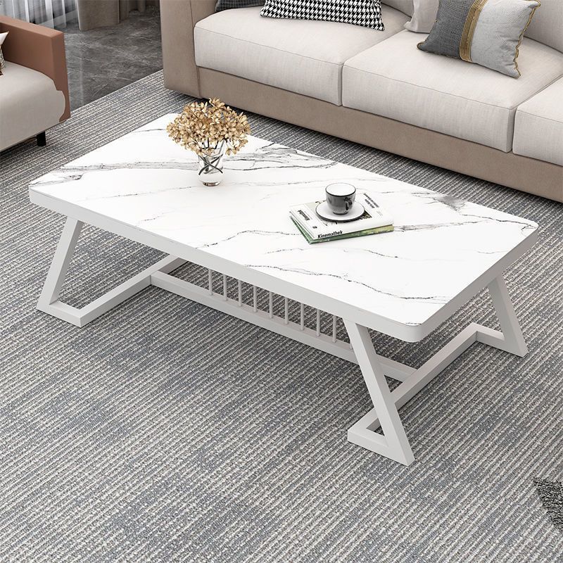 Mesa de té de tabla de roca doméstica sala de estar de alquiler de casa pequeña mesa de té de tabla de roca de alto nivel económica